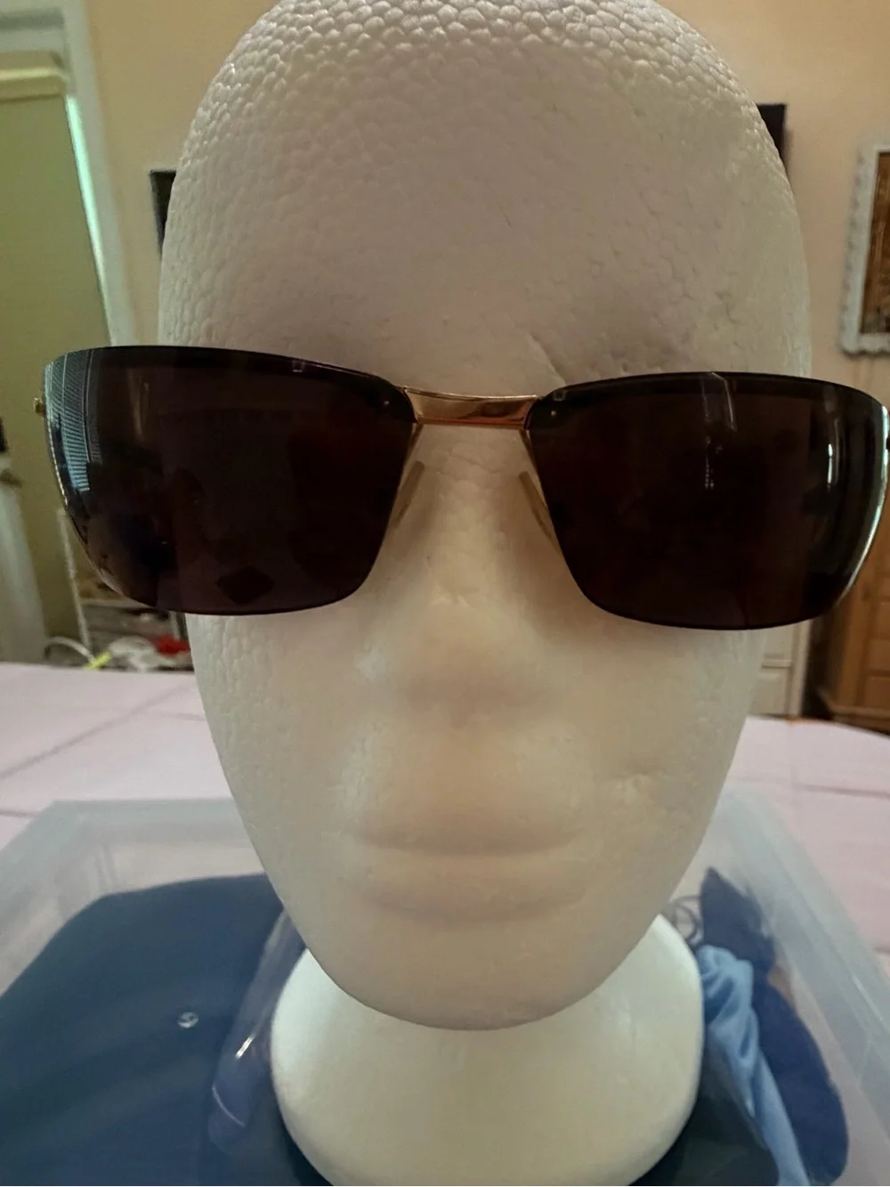 Dolce & Gabbana Brown Lens Sunglasses with Gold Bridge